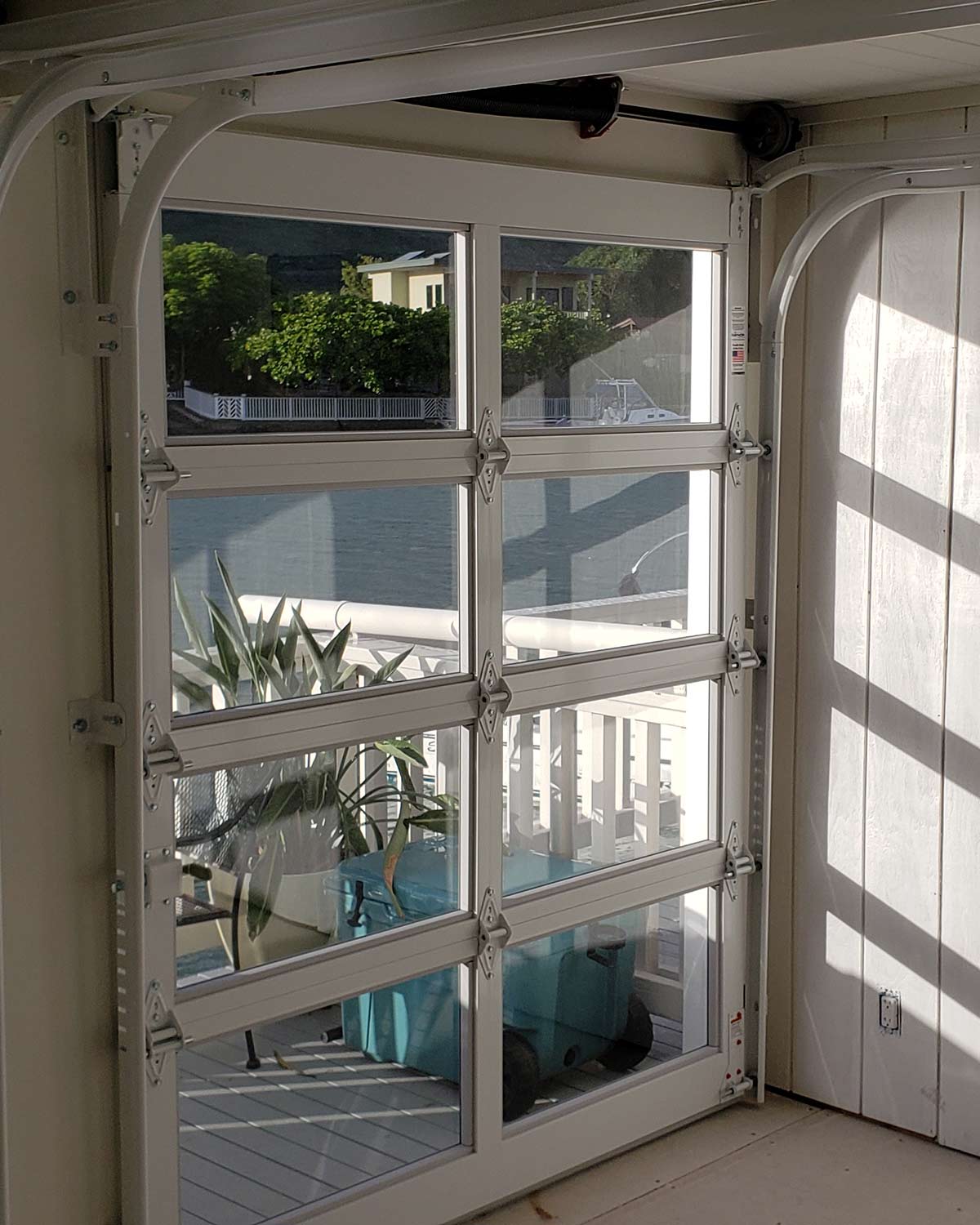 image of aluminum door installed on an enclosed porch in Honolulu